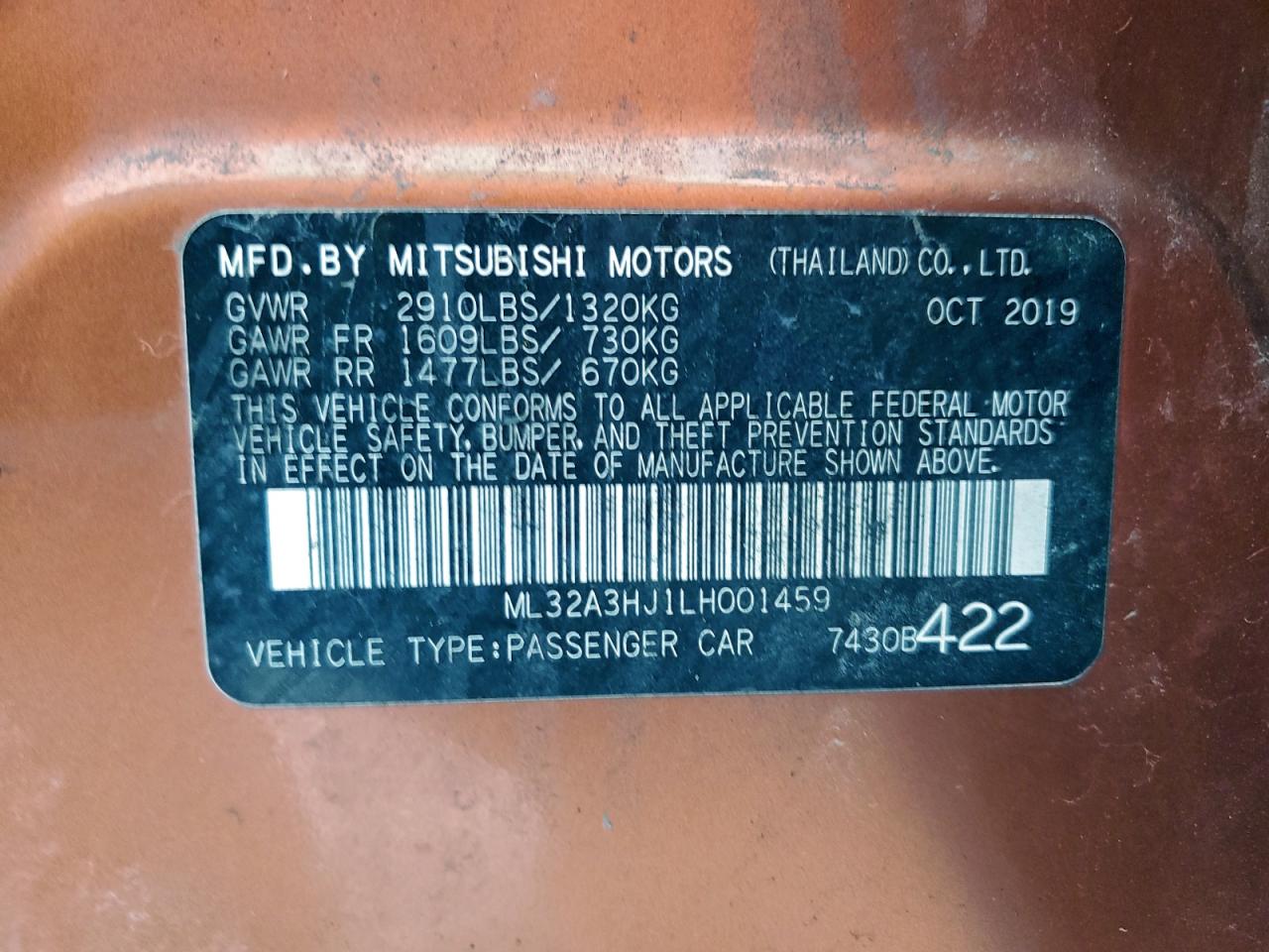 Mitsubishi Mirage Es Image 10